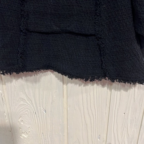 𝅺trf ZARA BLACK SHORT TOP WITH FRINGE SIZE SMALL - Picture 4 of 9